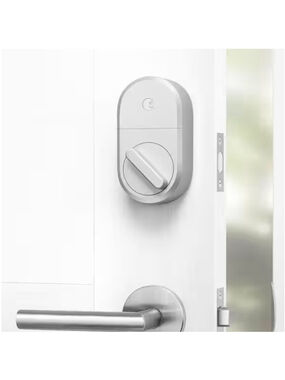 August Bluetooth Smart Lock Silver (Retrofits Over Existing Deadbolt)